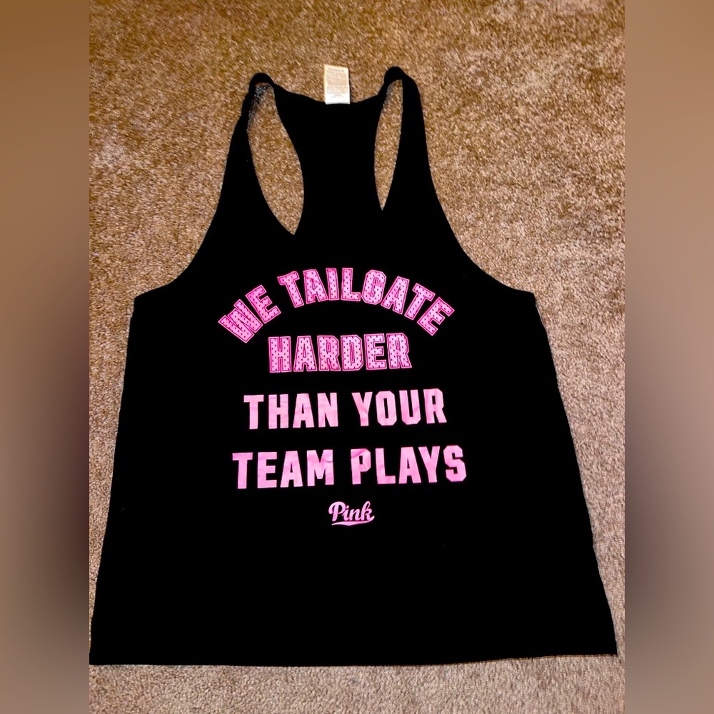 Victoria’s Secret PINK black tank top size large